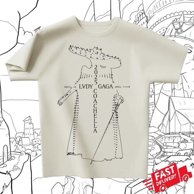 Lady Gaga Off White Silhouette Festival Tees