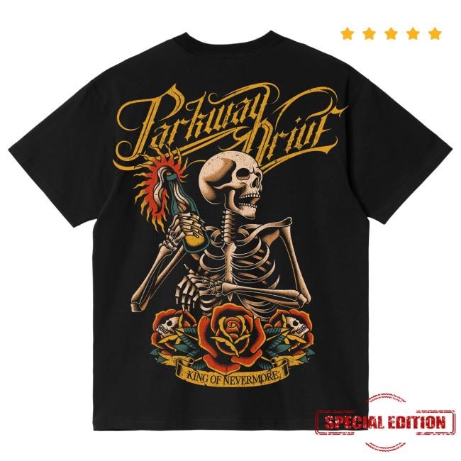 Official Parkway Drive Merch Store Molotov Skeleton Tees