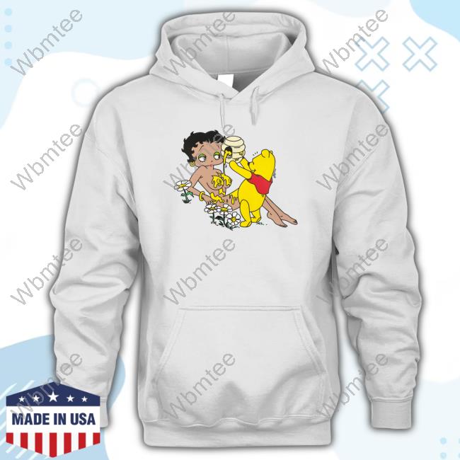 Official Heshski Pooh Pouring Honey On Betty Boop Shirt