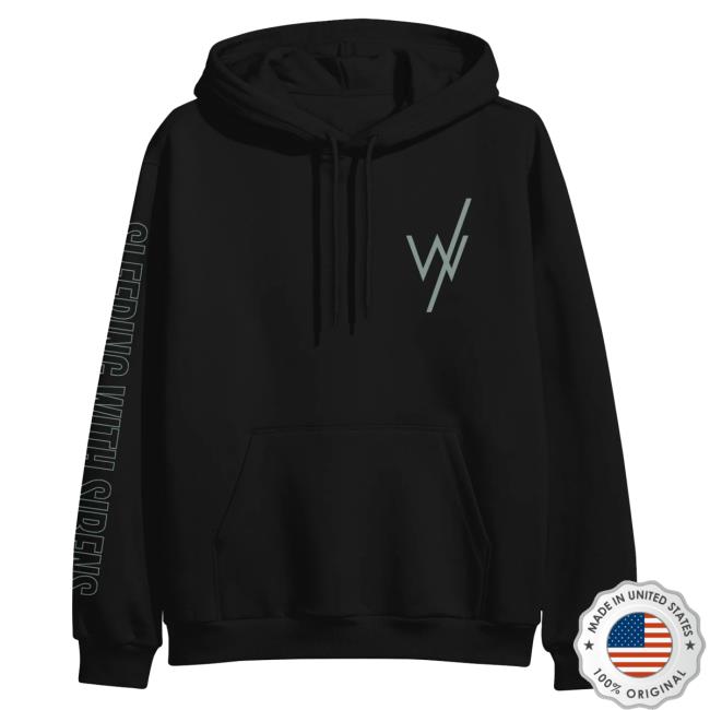 Official Sleeping With Sirens Merch Let's Cheers To This (Banner) Black Sweatshirts