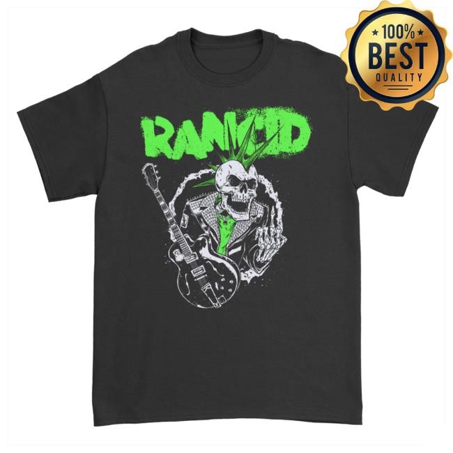 Official Rancid Apparel Store SkeleTim Guitar Short Sleeve Shirt – Rancid Store US