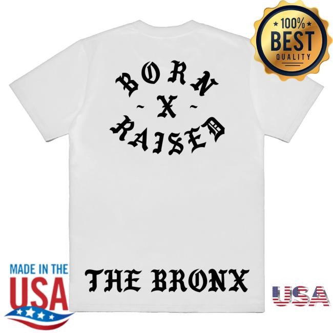 Official Born X Raised Bronx Rocker Tshirt: Black