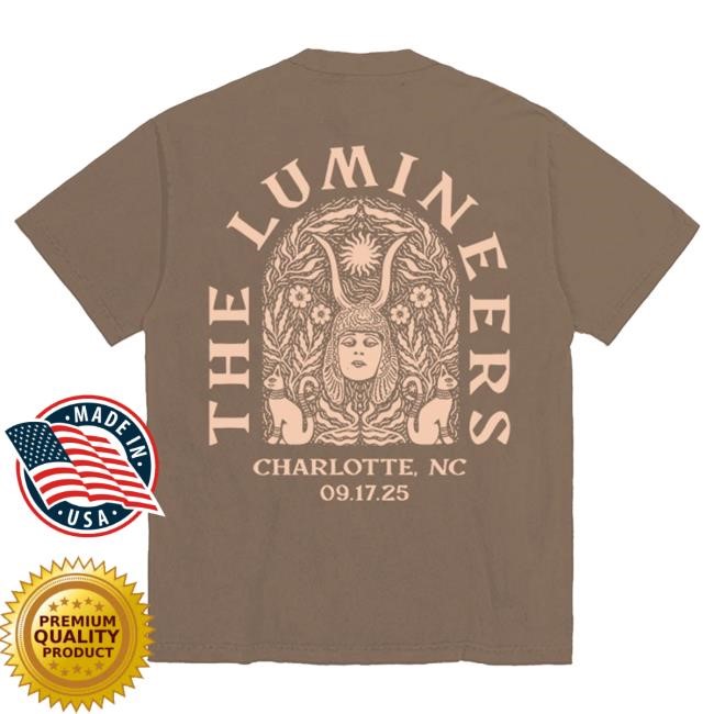 Official Lumineers Store The Lumineers Automatic September 17th Charlotte Event Tee Tees