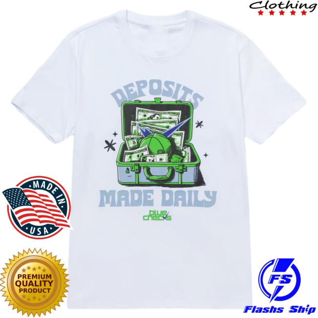 Official Over Time Shop Blue Checks Deposits Shirt