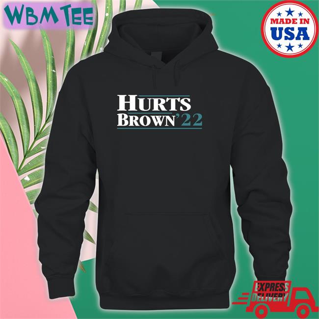 Hurts Brown 22 Long Sleeve T Shirt Jalen Hurts A.J. Brown Hurts Brown 22 T Shirts Pamela Hurts Jalen Hurts A.J. Brown