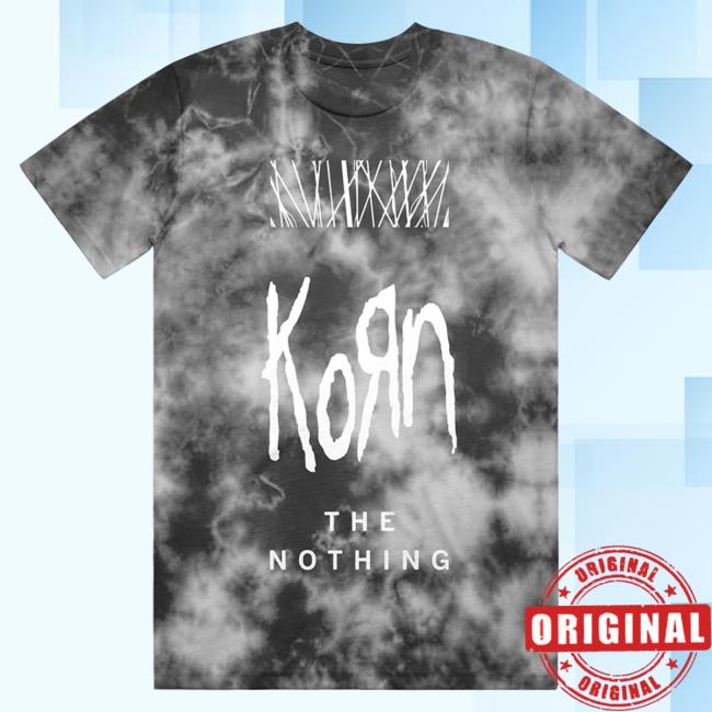 Official Korn Clothing Store Shop Merch Tie-Dye Korn The Nothing Black Tie Dye T-Shirts