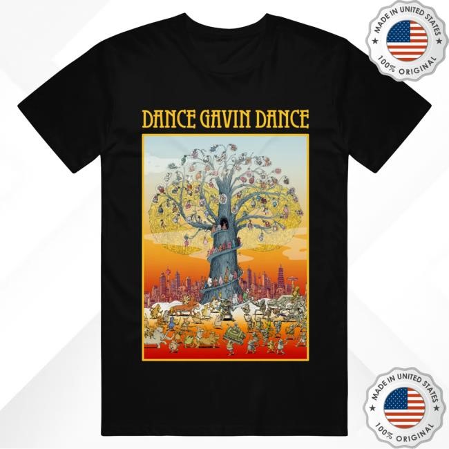 Official Dance Gavin Dance Merch Collage Black Shirt 2024 DanceGavinDance