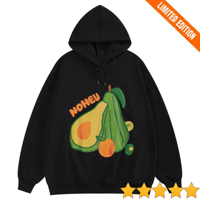 Official Aelfric Eden Clothing Merch Store Aelfric Eden Cartoon Avocado Print Attractive Hoodie Black AelfricEden