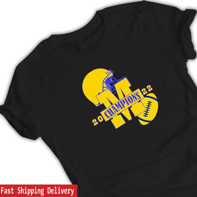 Michigan Wolverines Helmets 2022 Champions TShirts