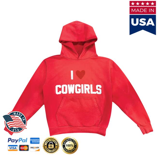 Official Morgan Wallen Merch Store Morgan Wallen I Heart Cowgirls Pull Over Hoodie MorganWallen