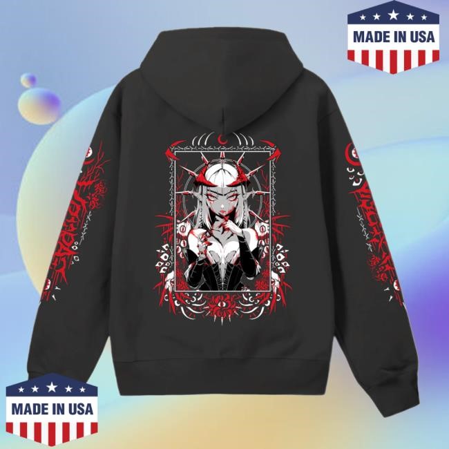 Viscerae Merch Viscerae Blood Witch Long Sleeve Hoodie – UwU Market Store