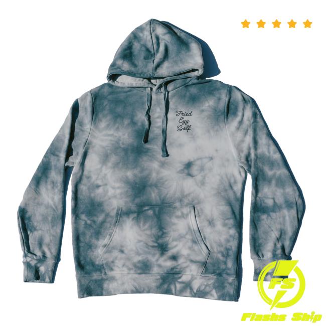 Official Fried Egg Golf Pipeline Hooded Sweatshirt Tie Dye