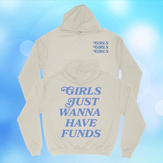 Official Spacehoes Girls Just Wanna Have Funds Pullover Hoodie-Black/Bone