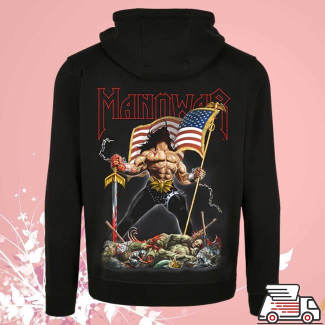 Manowar Zip Hooded Sweatshirt Warriors Of The World 2025