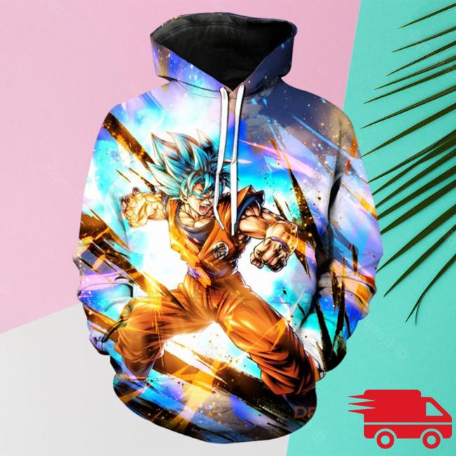 Official New Dragon Ball Z Top Shirt SSJB Goku 3D