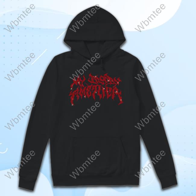 City Morgue Merch My Bloody America Rhinestone Hoodie