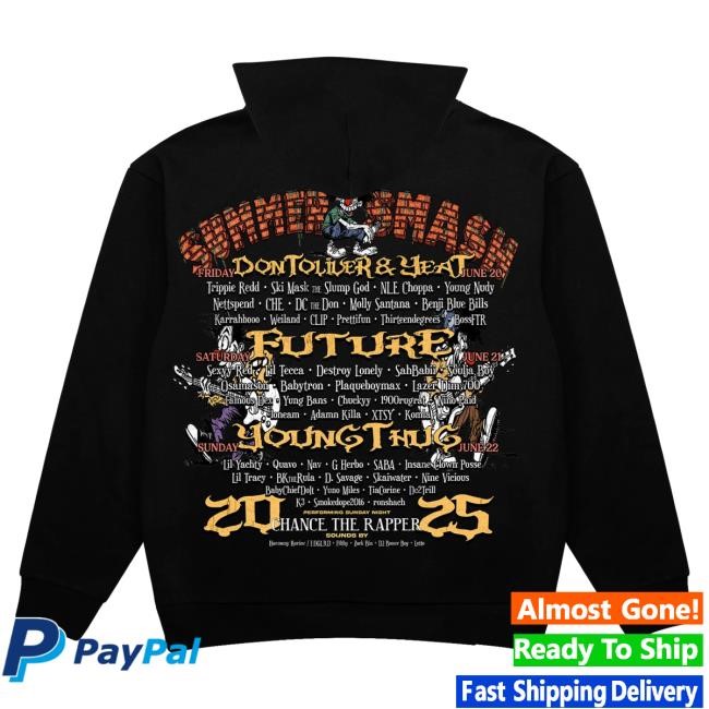 Official The Summer Smash In The Band Popover Hoodie (Black)