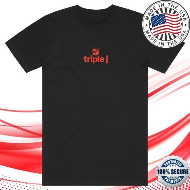 Official Triple J Store Shop New Triple J Logo Popover Shirt (Black)