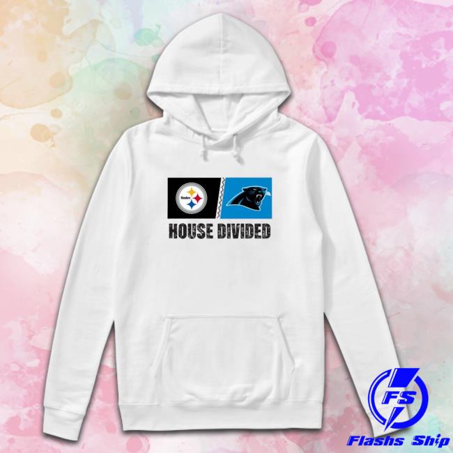 Official Pittsburgh Steelers vs Carolina Panthers House Divided Hooded Sweatshirt