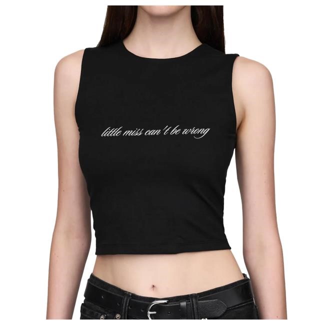 Official Hello Merch Spin Doctors Little Miss Women's Muscle Crop Tank Tshirt Hellomerch