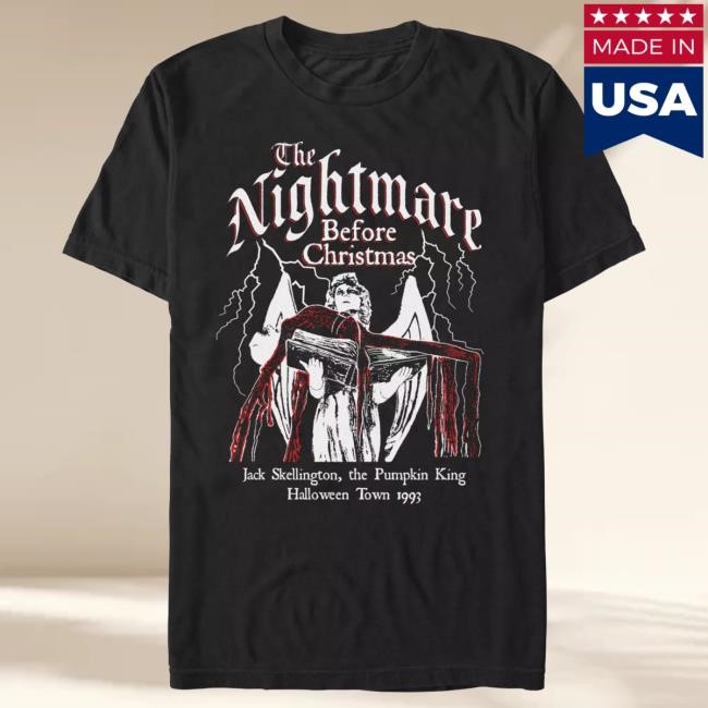 Official Disney Store Jack Skellington and Angel T Shirt for Adults – The Nightmare Before Christmas
