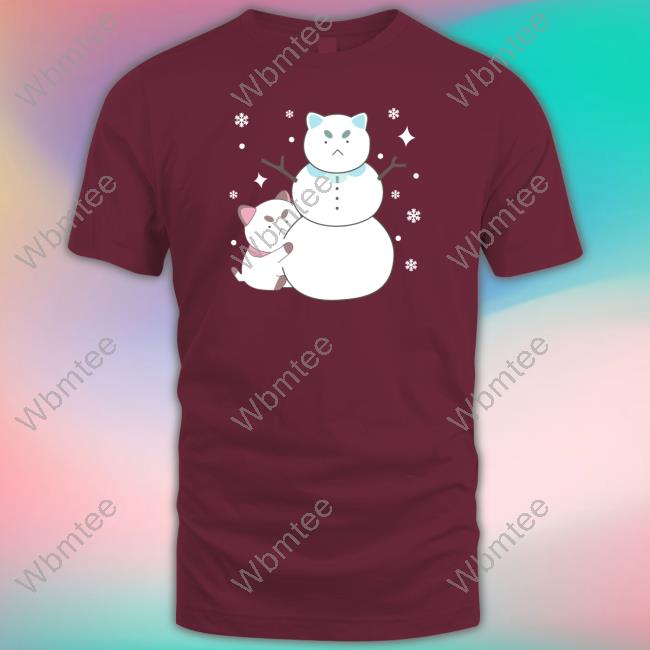 Bee And Puppycat Merch Snowman Hooded Sweatshirt Official Bee And Puppycat Merch Snowman Hoodie