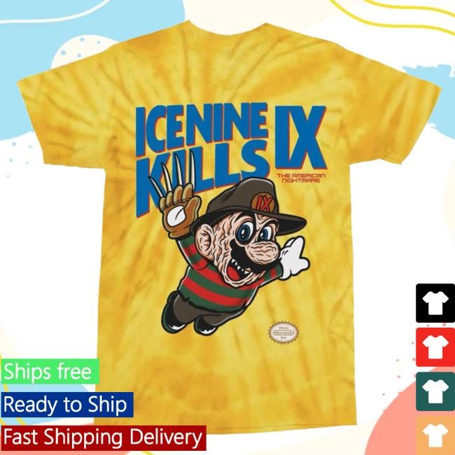 Official Ice Nine Kills Merch Store Super Freddy Fly & Dye Tees Ice Nine Kills Clothing Shop Ink Merch IceNineKills