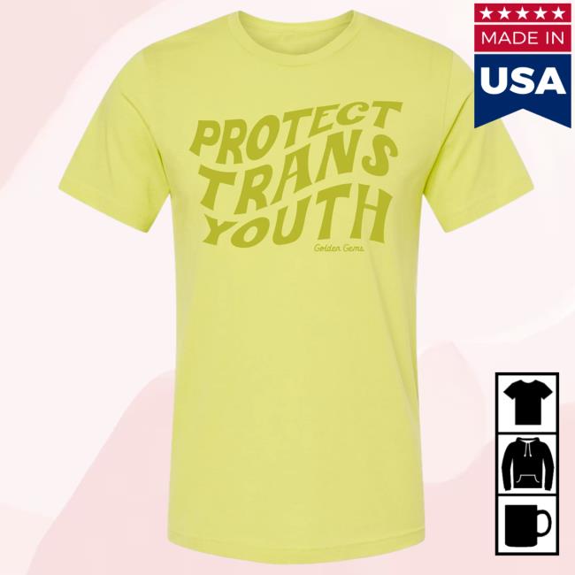 Golden Gems Official Shop Protect Trans Youth Crewneck Sweatshirt
