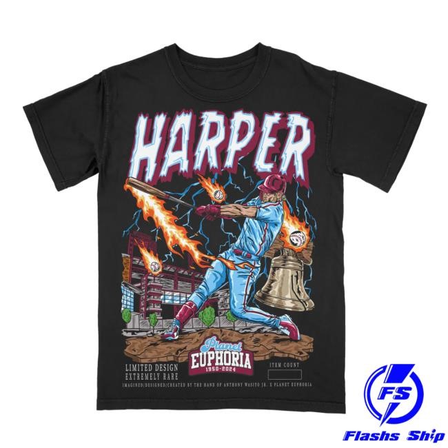 Planet Euphoria Merch Bryce Harper Black S/s Shirt #/500 – Euphoria Shop