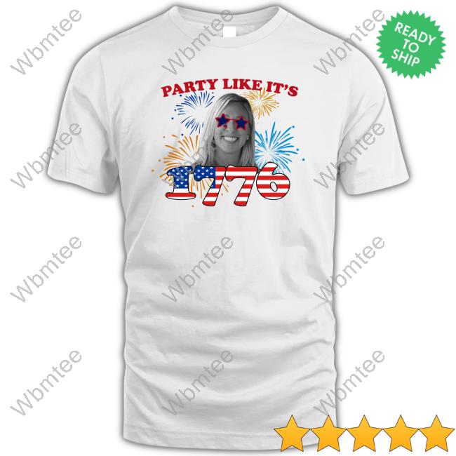 Official Marjorie Taylor Greene Party Like It's 1776 White T-Shirt