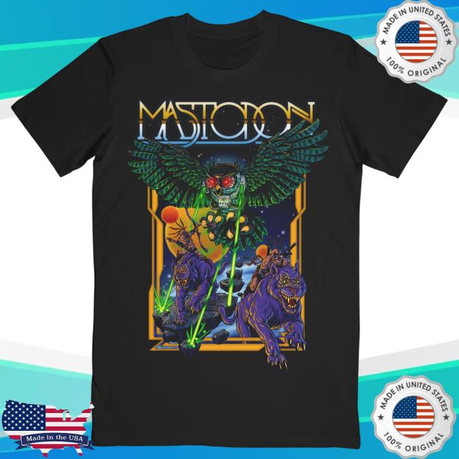 Official Mastodon Rocks Merch Store Mastodon Space Owl Vs. Lazer Cats Shirt Mastodonrocks