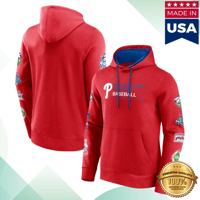 Philadelphia Phillies Fanatics Branded Red Extra Innings Attractive Hoodie
