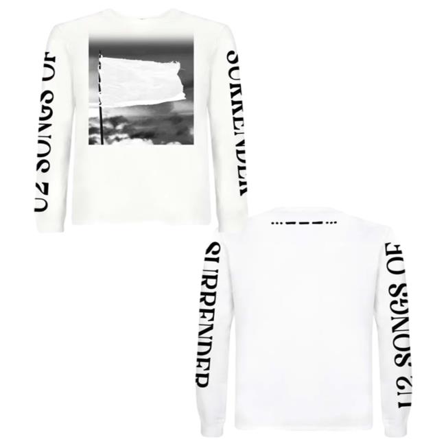 U2 Merch Shop Songs Of Surrender New Long Sleeve Tee White
