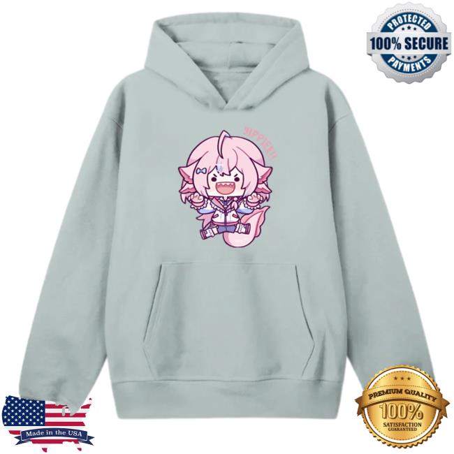 Official Uwumarket Elio Axolotl Pull Over Hoodie(Blue) Uwu Market