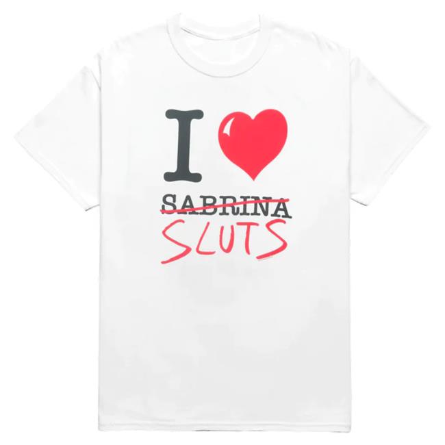 Official Sabrina Carpenter Merch Sabrina Carpenter I <3 Sluts Tee SabrinaCarpenter