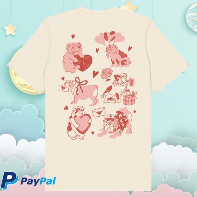 Valentines Bulldog Long Sleeve Tee (White) Duke & Winston Playful Heritage Style
