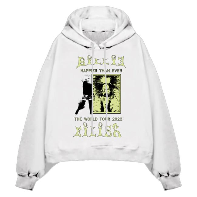 Official Interscope Records BillieEilish Merch Clothing Store Billie Eilish Look Away Off White Tour Hoodies