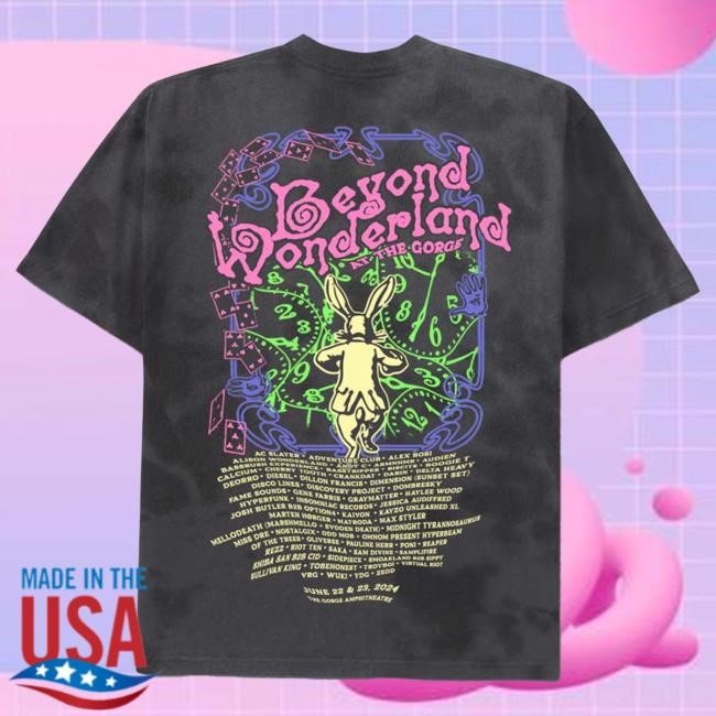 Insomniac Shop Beyond Wonderland Merch Beyond Wonderland Rabbit Hole Tie Dye S/S Lineup Shirt