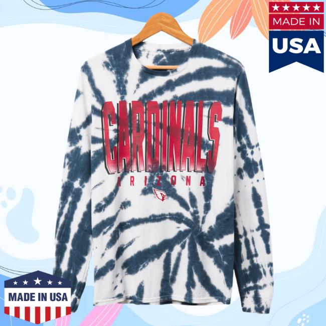 Official Junk Food Apparel Clothing Store Shop Junkfoodclothing St. Louis Cardinals Game Time Tie Dye Long Sleeve T Shirt True Black Tie-Dye