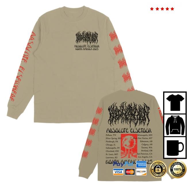 Absolute Elsetour Summer 2025 Long Sleeve T-Shirt (Sand) | Blood Incantation Merch Official