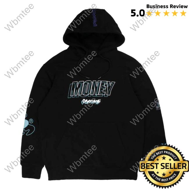 Official Money Clothing Woodland Camo Fill Hooded Sweatshirt Black