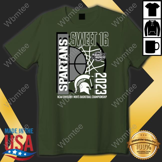 Michigan State Spartans Sweet 16 2023 Ncaa Division I Men't Basketball Championship T Shirt