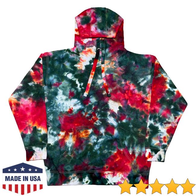 Official The Tie Dye Company Christmas Tie Dye Pullover Hoodie
