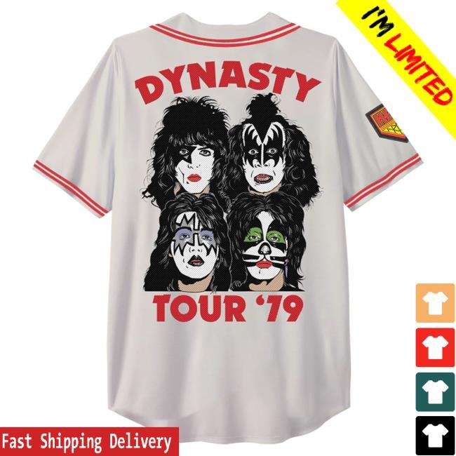 Kiss Dynasty Tour 79’ Baseball Jersey Tshirt Kiss Band Official Merch Store