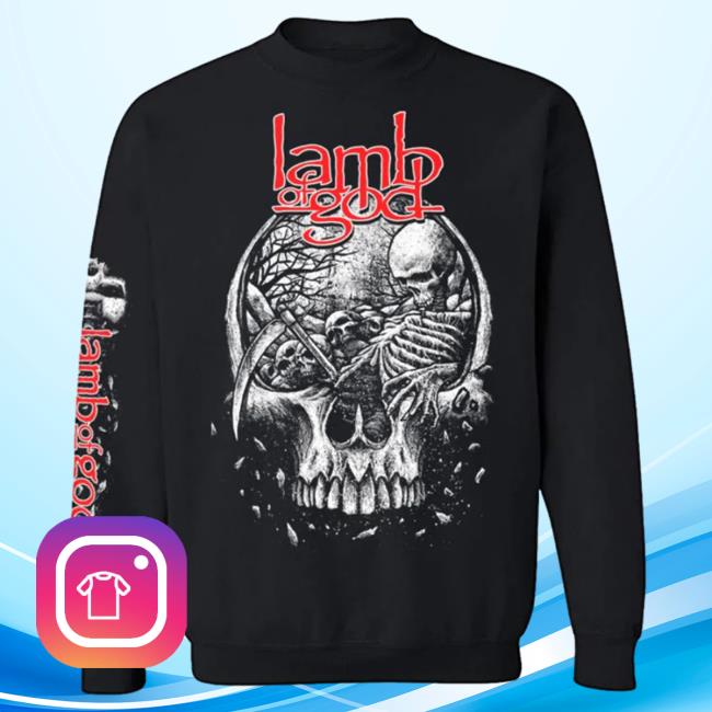 Official Lamb Of God Merch Store Tomb Skull Hoodie