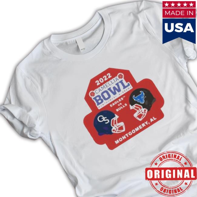 Official 2022 Camellia Bowl Montgomery Alabama Eagles Vs Bulls Tee Shirt
