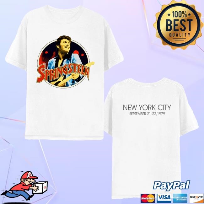 Officia Bruce Springsteen Merch Store Throwback No Nukes White Attractive Shirt