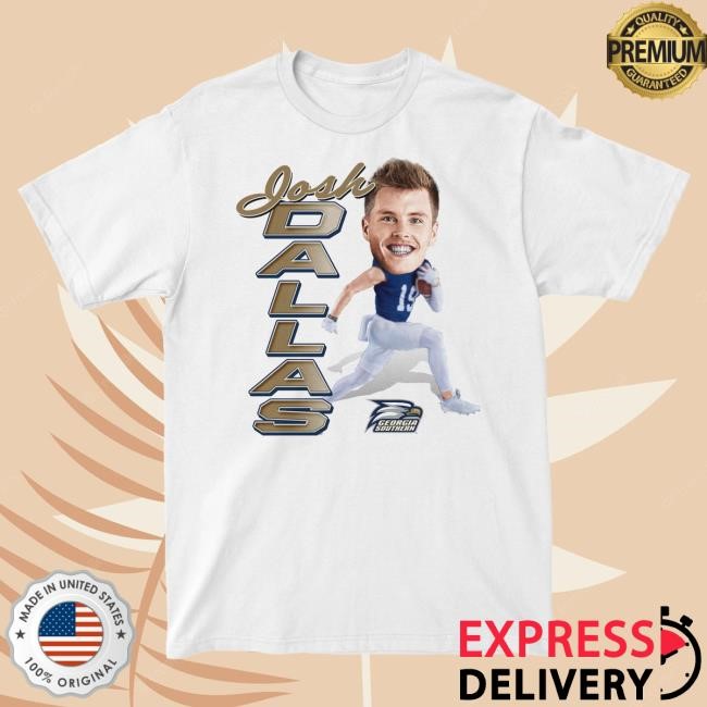 Official NIL Georgia Southern White Caricature Shirt GeorgiaSouthern