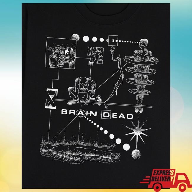 Official Brain Dead Merch Shop Brain Dead Mind Puzzle T-shirt - Black New Shirt