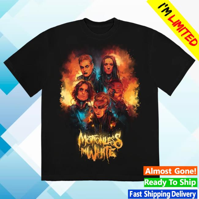 Official Miwmerch Motionless In White The Dark Horizon Tour Flames New Shirt Miw Merch Store